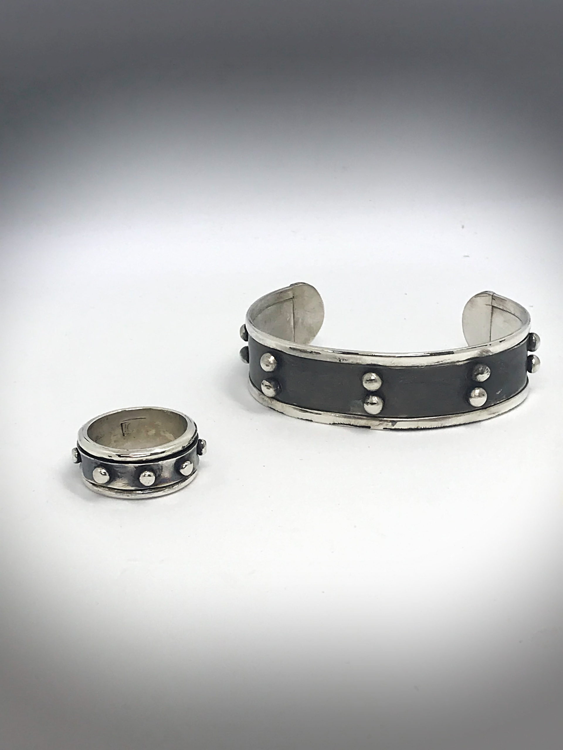 Image of men's biker chic ring and bracelet