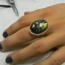 image of finished silversmith ring